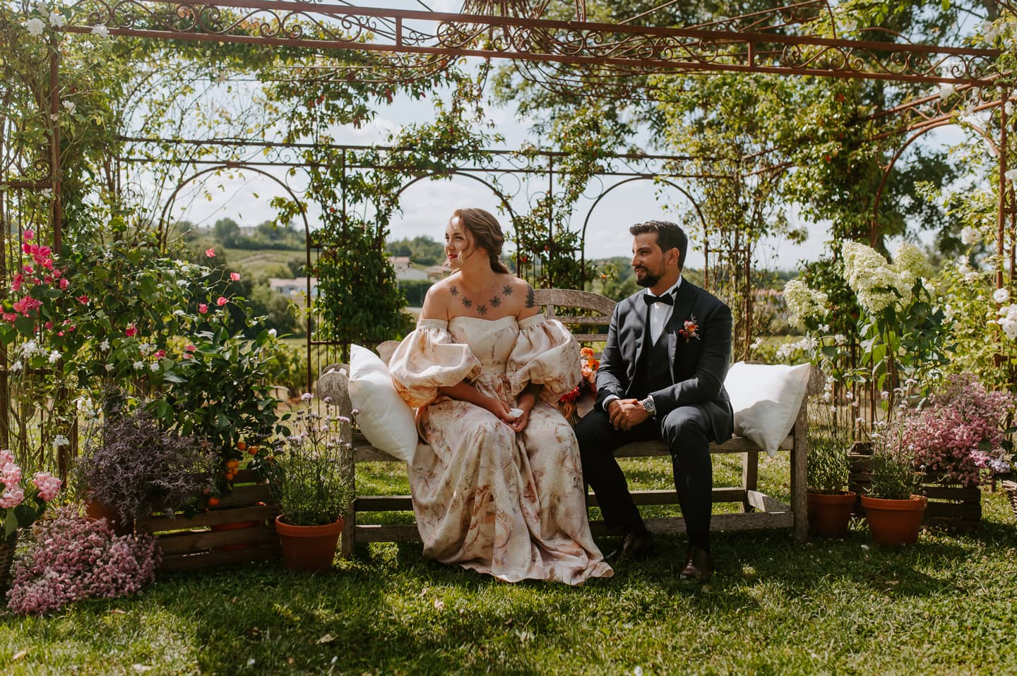 Mariage fleuri au Château de Garde