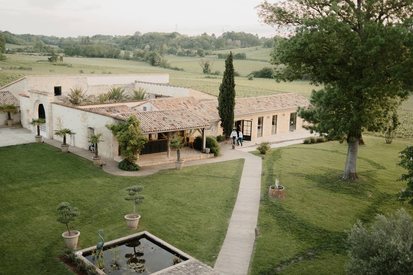 Vue aérienne de l'annexe du Château de Garde